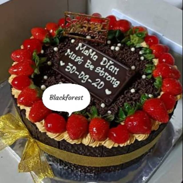 

Kue Ultah Blackforest Stroberi Coklat (Lapis Coklat didalam)