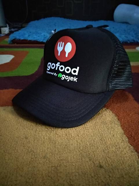 Paket kaos dan topi go food 2 combed 30s kaos standart distro