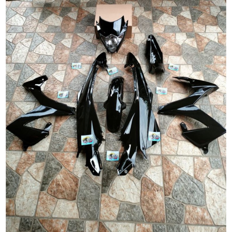 Cover Body Satria Fu Facelift Fl fullset fullset halus hitam polos