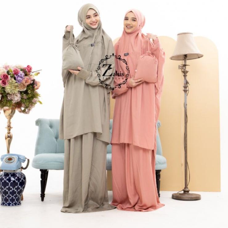 Stok Terbaru Mukena Atas Bawah Malaysia Zahis/Mukena Malaysia Atas bawah/Mukena Melayu Atas bawah/Mu