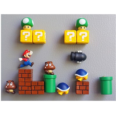 Magnet kulkas kartun karakter super mario bros miniatur lucu unik impor import surabaya