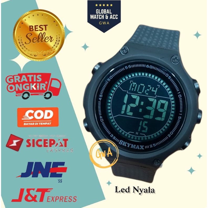 Jam tangan pasangan / couple digital skymax water bisa buat renang