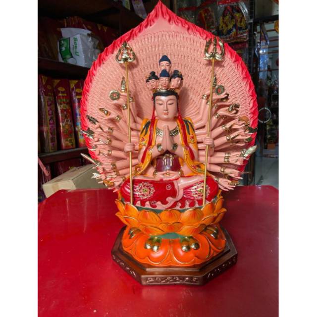 Patung Dewi Rupang Dewi Seribu Tangan Cin Ciu Kwan Im 16 Inch Fiber Shopee Indonesia