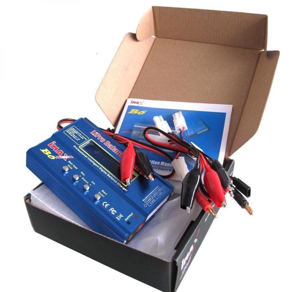 IMAX B6 Charger Baterai LiPo Li-ion Polymer 80W-Biru