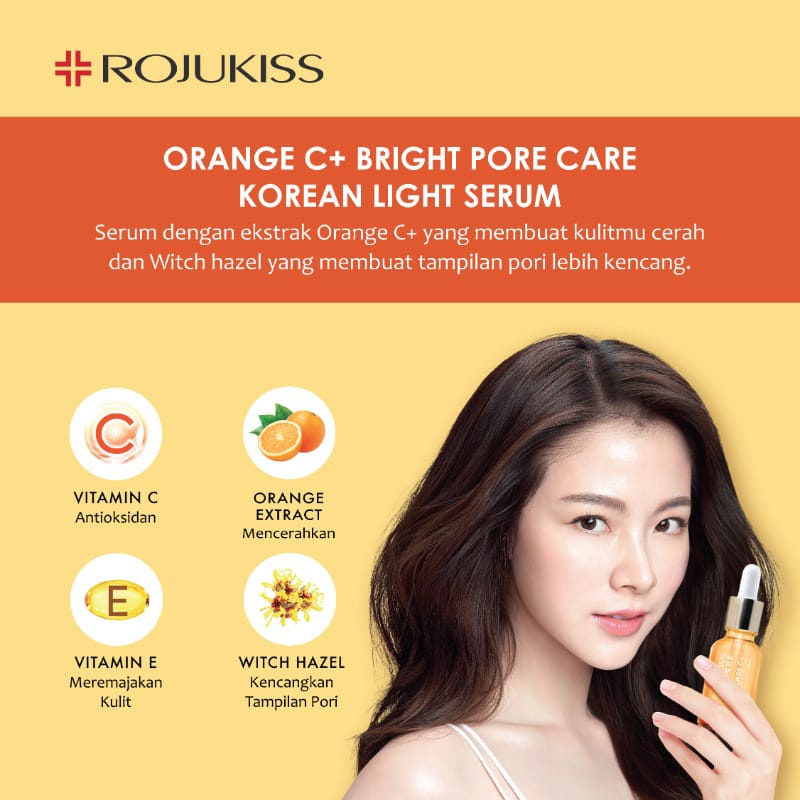 ROJUKISS Korean Light Serum - Orange C+ | Jeju Lotus Pinkish | Tea Tree Bija | Eggplant