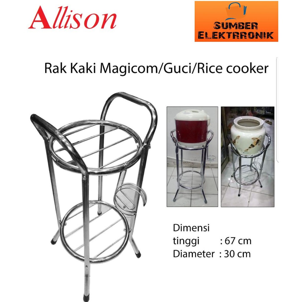 [BULAT] Rak / Kaki Meja Dispenser / Guci 2 Susun Stainless Allison