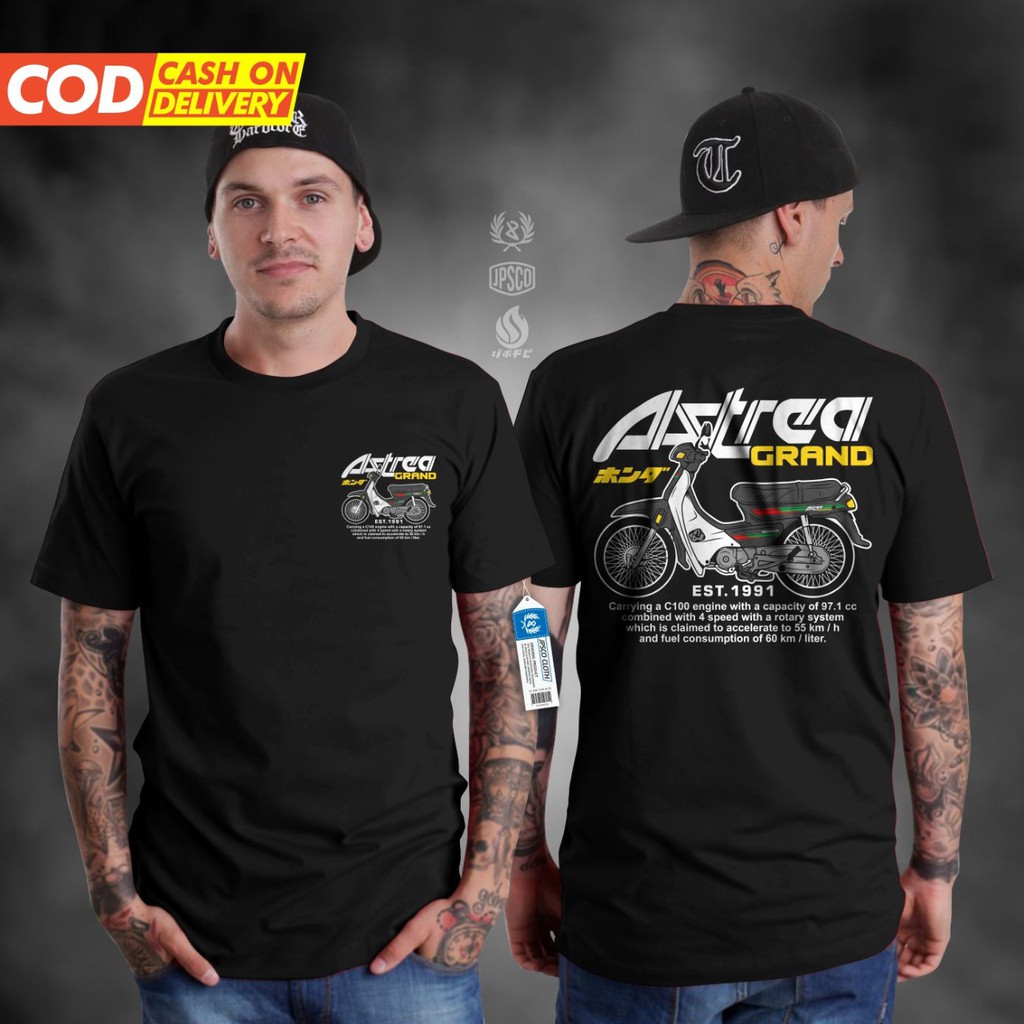 Baju Atasan Kaos Distro Motor Pria Lengan Pendek Terbaru Keren 2022 Honda Astrea Grand