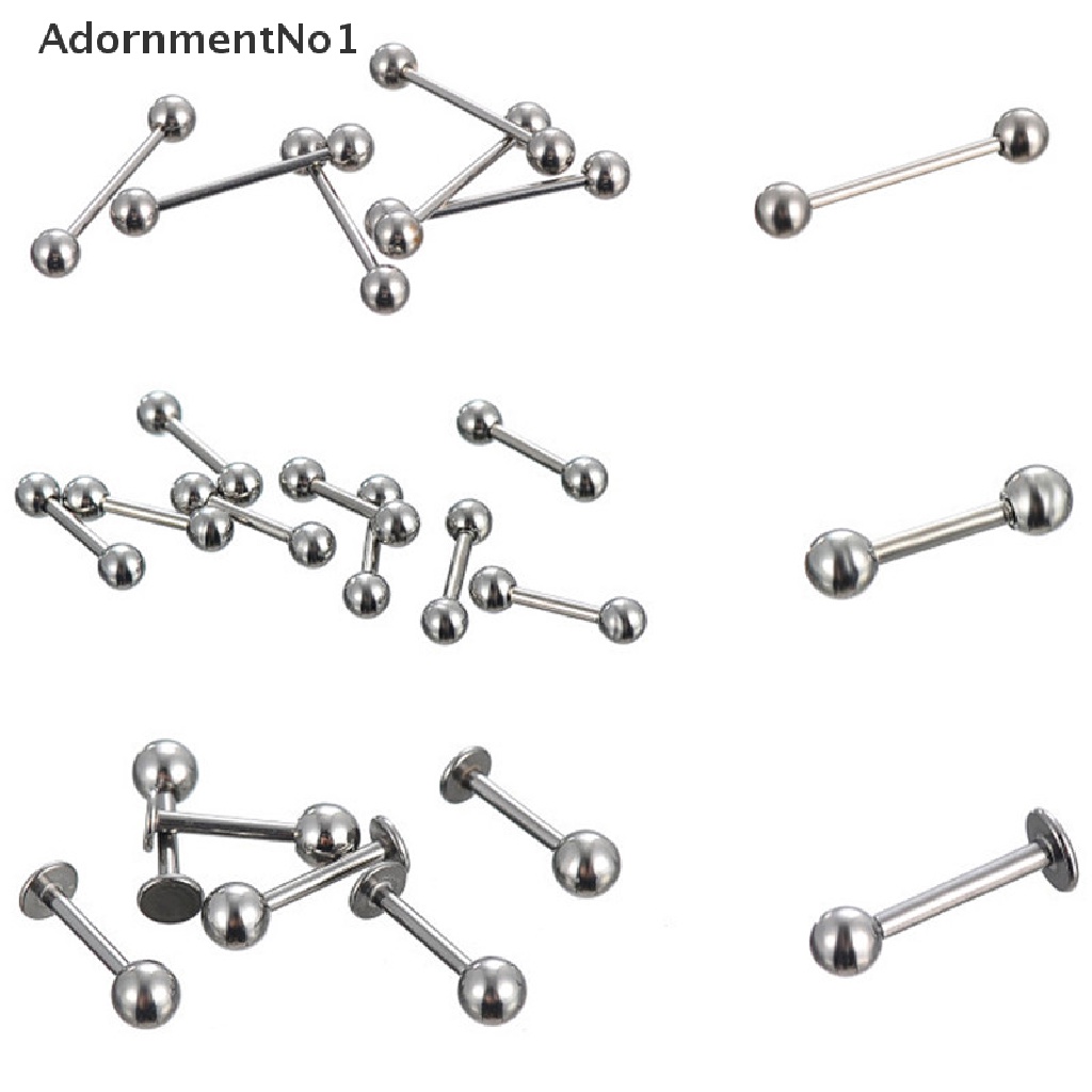 (AdornmentNo1) 60 / 85PCS Anting Tindik Lidah / Alis / Hidung / Perut Bahan Stainless Steel Untuk Wanita