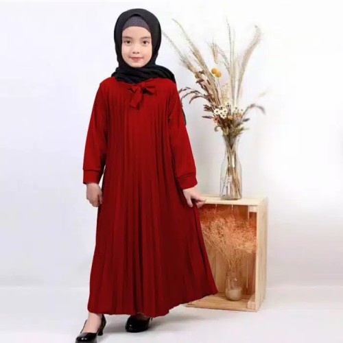 GAMIS ANAK  PEREMPUAN 3-10 TAHUN / GAMIS PLISKET ANAK PLISKET ANAK PEREMPUAN / GAMIS MAXY ANAK-ANAK / BAJU MUSLIM ANAK