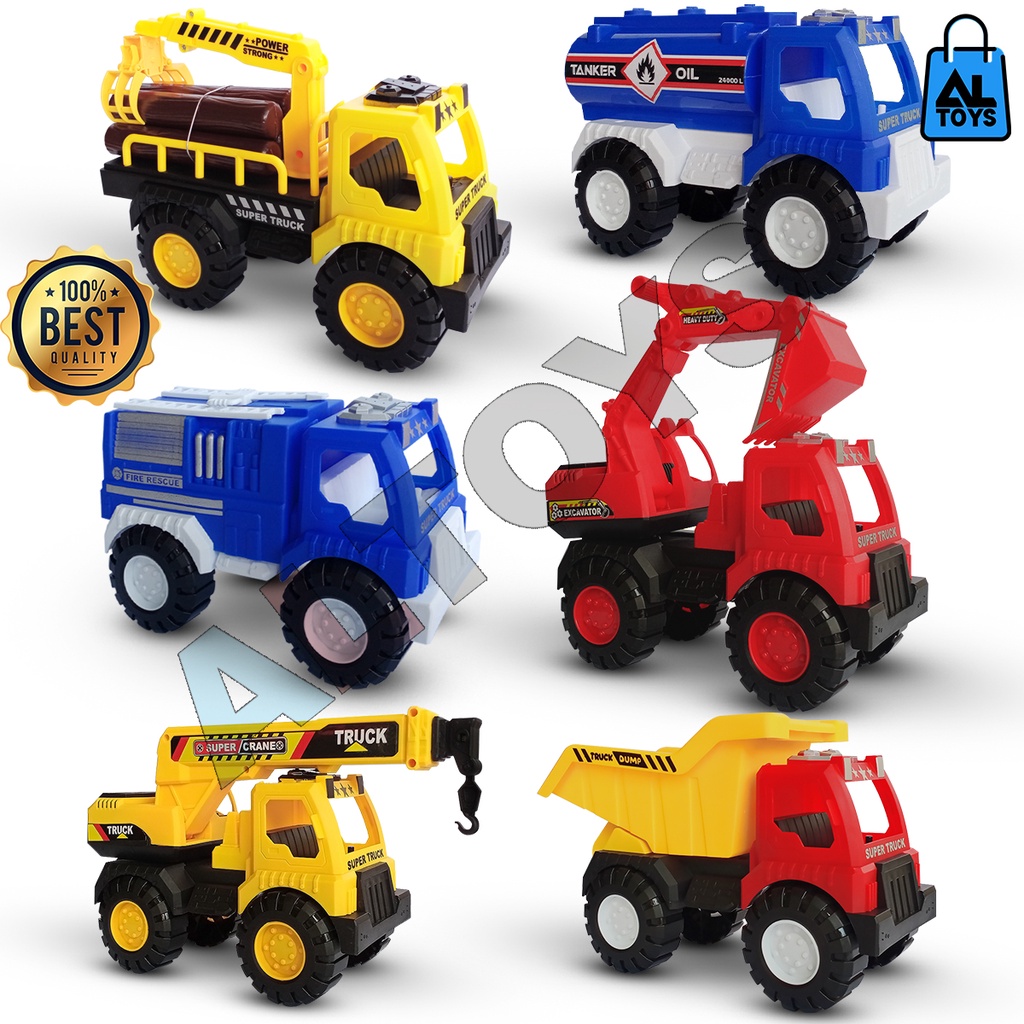 Mainan Mobil Mobilan Konstruksi Dump Truck Pasir / Crane / Exsavator / Tangki Oli Mainan Anak / Construction Cars Toy