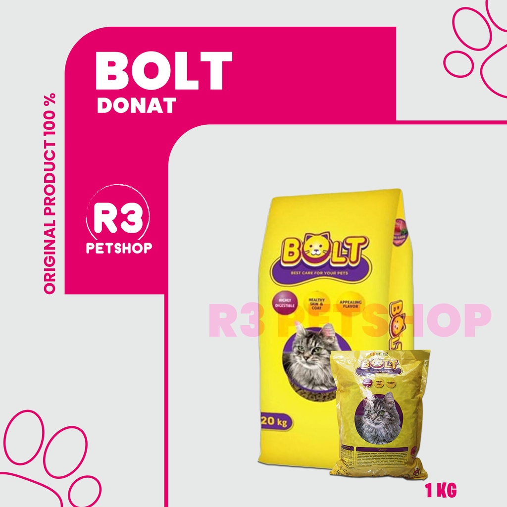 Makanan Kucing kering murah Bolt All varian @7bungkus (EKSPEDISI)