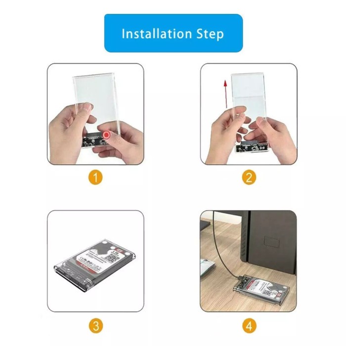 Case Hardisk External SATA Transparent USB 3.0 S1788016510