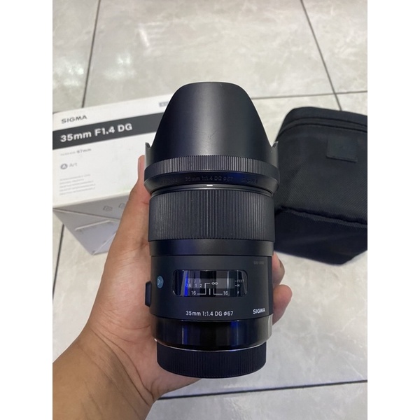Lensa sigma 35mm f1.4 DG ART For Canon Second Like New Mulus FreeOngkir