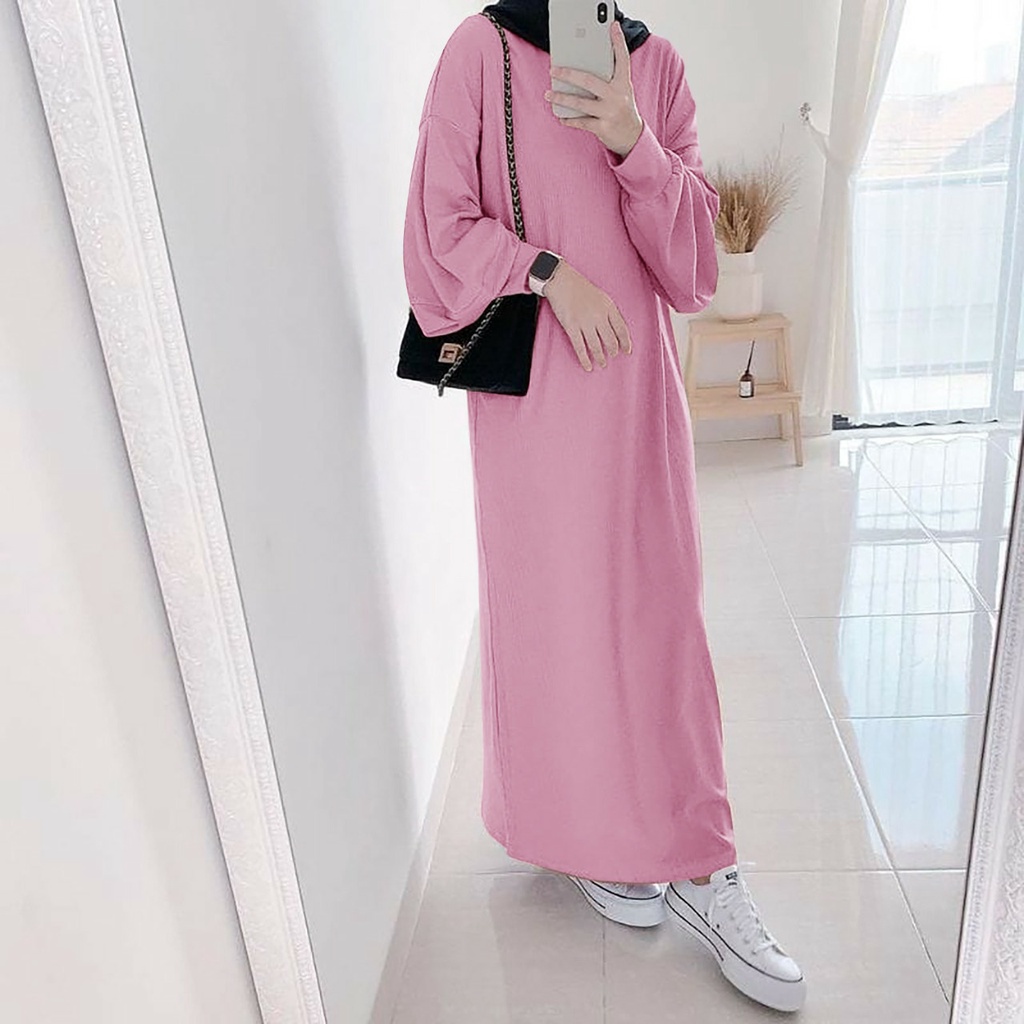 (COD) Gladys Dress Varian Warna / Pakaian Wanita / Fashion Muslim / Dress Muslim-Pink
