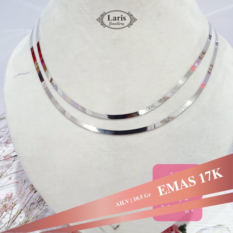 kalung madona white gold 17k