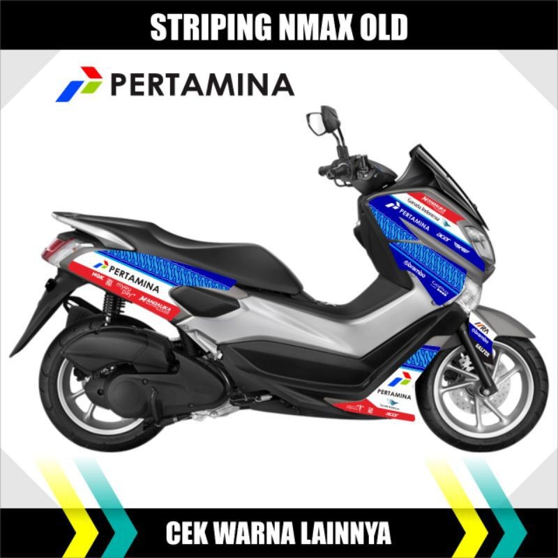 Decal Semi full Yamaha NMAX / Striping Stiker Yamaha NMAX old / lama / Motif Pertamina Mandalika