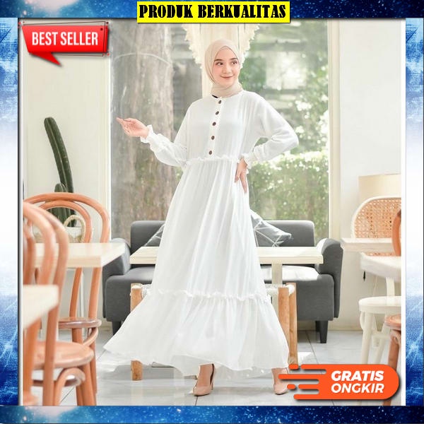 Gamis Syari Remaja Wanita Muslim Terbaru Dress Gamus Syarii Baju Games Fashion Muslim Lebaran Murah 