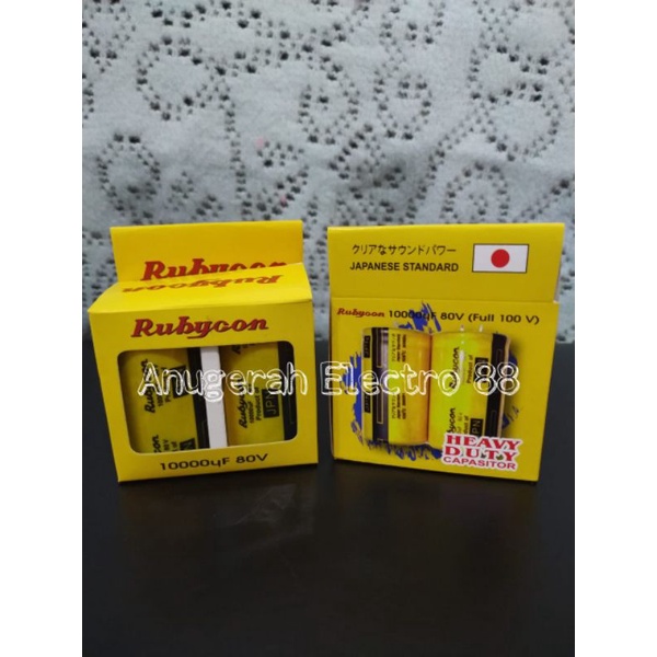 Elco 10000UF 80V New Rubycon Yellow Per Set Original Japan