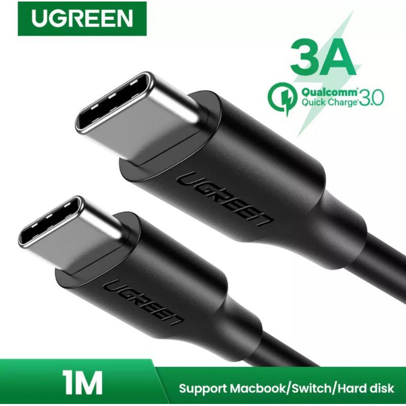 Ugreen Kabel PD Charger Usb C 3A Support Power Delivery 60w for Macbook Samsung Huawei Xiaomi