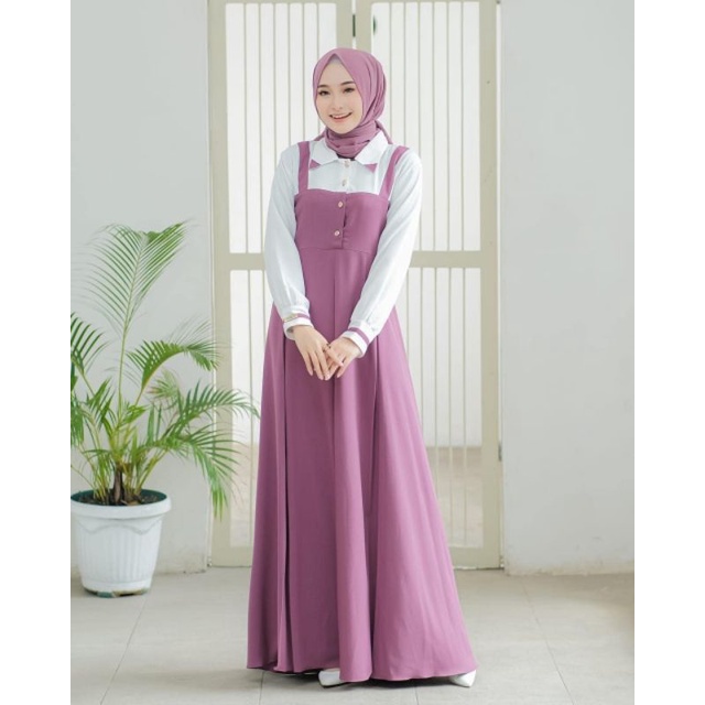 Baju Gamis Wanita Remaja Murah NB /XL Letsmuslimah Cewek Muslim Hijab Syari Muslimah 2022 Terbaru Lt-3