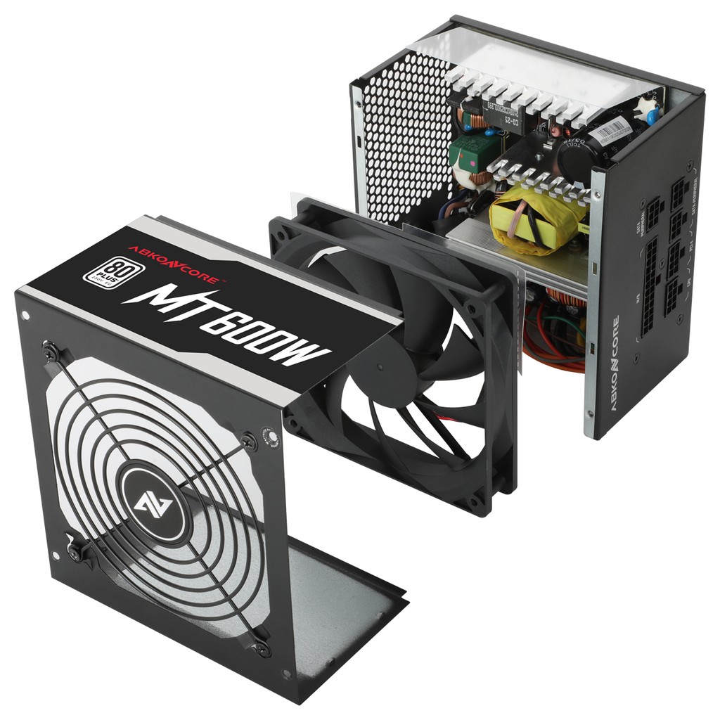 PSU ABKONCORE MIGHTY 600W 80+ Full Modular Power Supply Garansi 7 Tahun