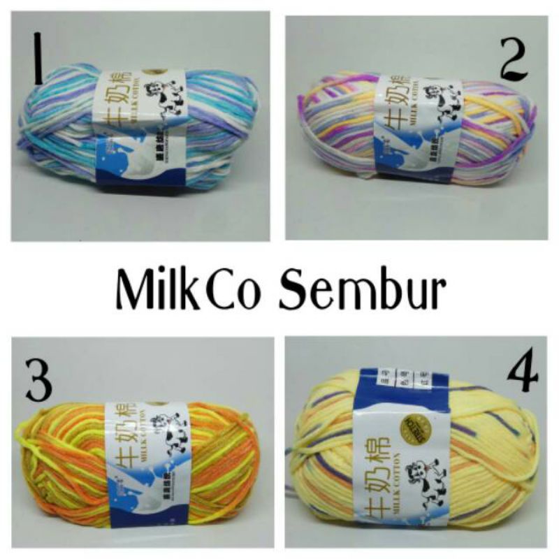 Benang Rajut Milk Cotton/Milk Cotton Yarn/Benang Rajut Katun Impor 5 Ply/Big Ply 50 gram