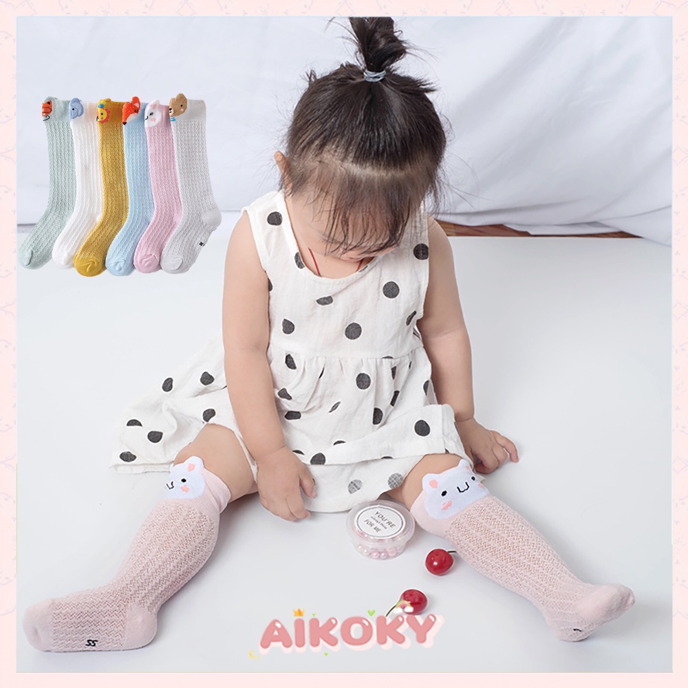 Aikoky kaos kaki panjang bayi anak motif/ Kaus kaki bayi anti nyamuk