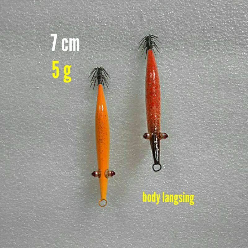 Kapela egi umpan capela squid jig handmade kayu