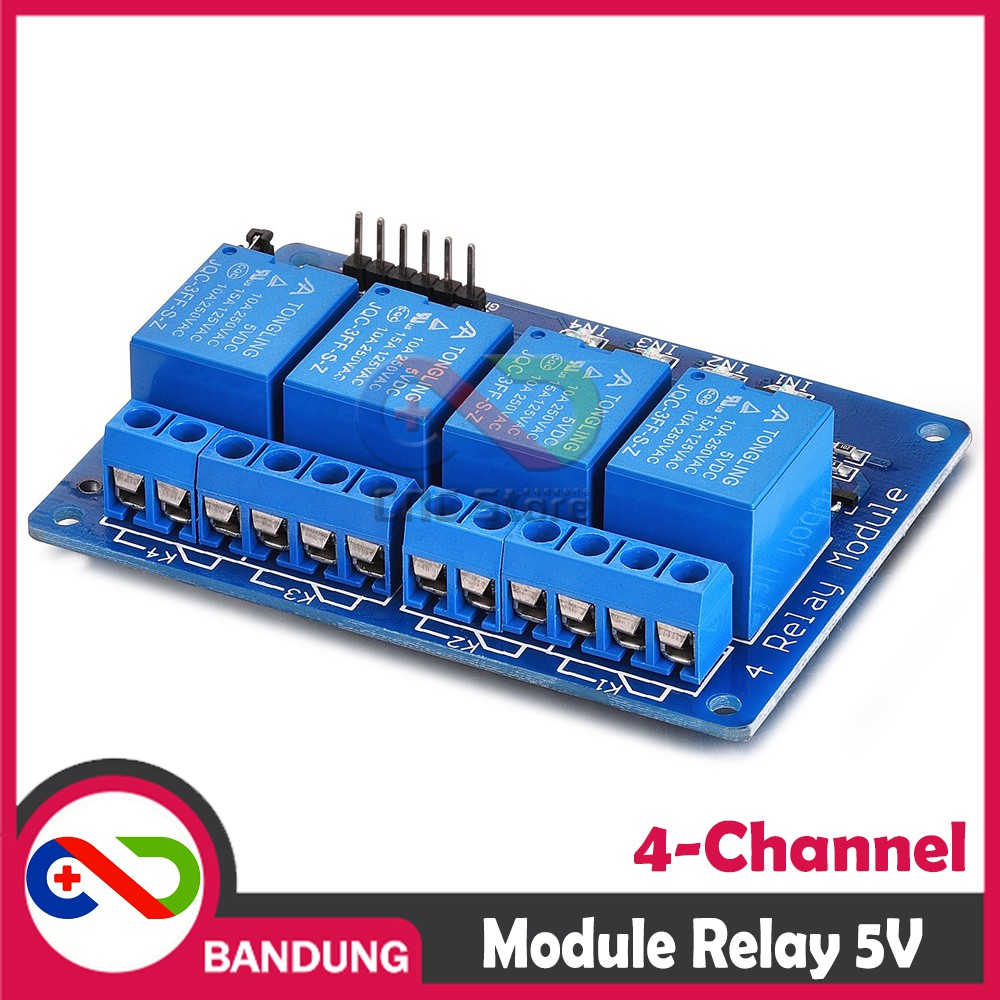 RELAY 5V 4 CHANNEL OUTPUT 250VAC 30VDC 10A WITH OPTOCUPLER MODUL