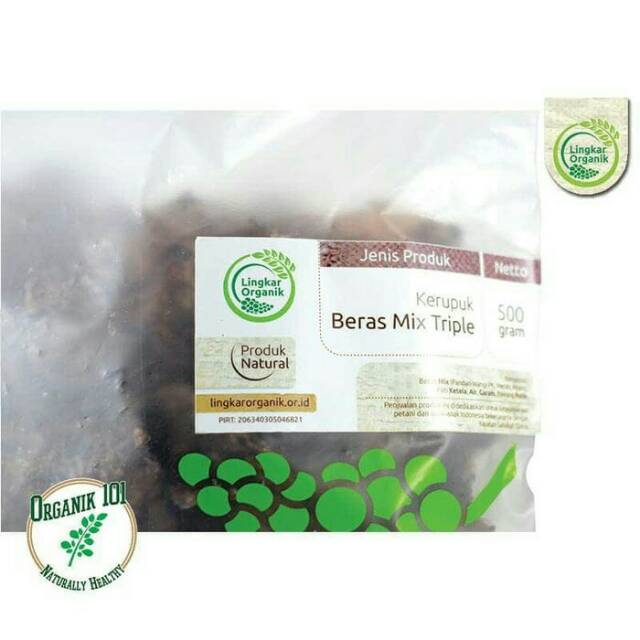 

Kerupuk Beras organik mix whole grain