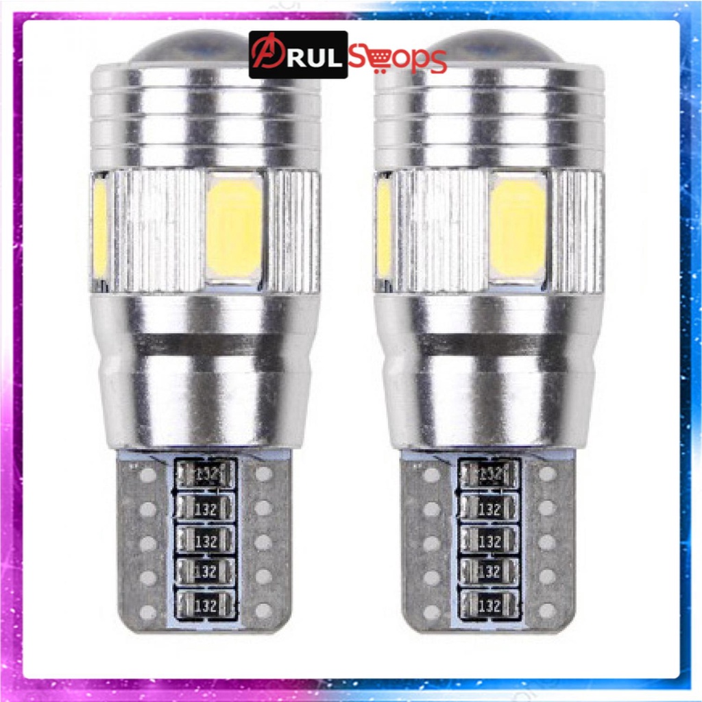 HLXG Lampu Mobil Headlight LED T10/W5W/168 SMD 5630 5W 2PCS