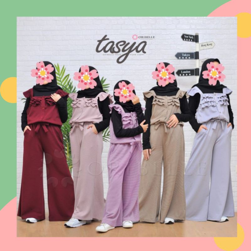 TASYA by Oribelle Kids Set Jumpsuit Stelan Baju Muslim Anak