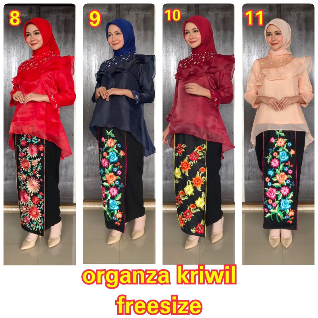 SET KEBAYA ORGANZA KRIWIL