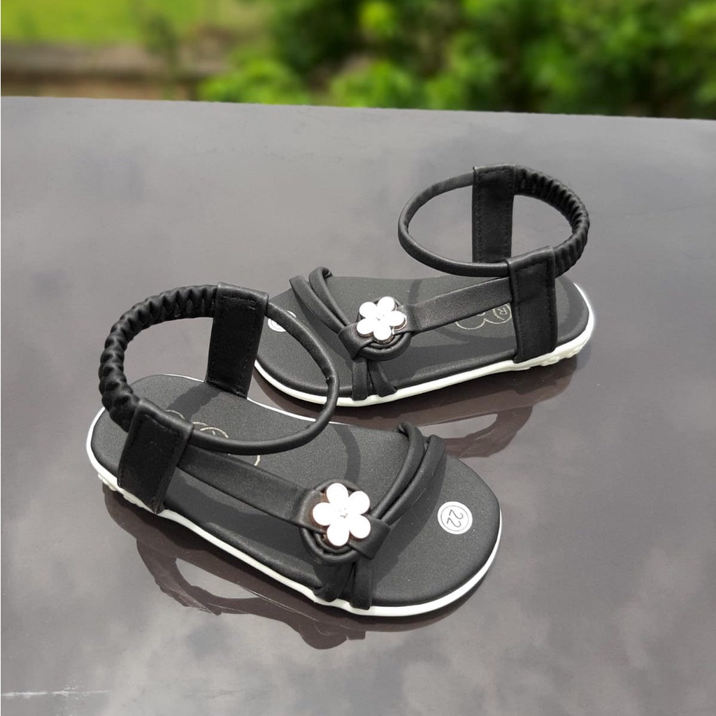 VINANDOZ SDP11-2225 Sandal Tali Anak Perempuan umur 1 2 3 tahun - Sol Karet Anti Slip Motif Bunga