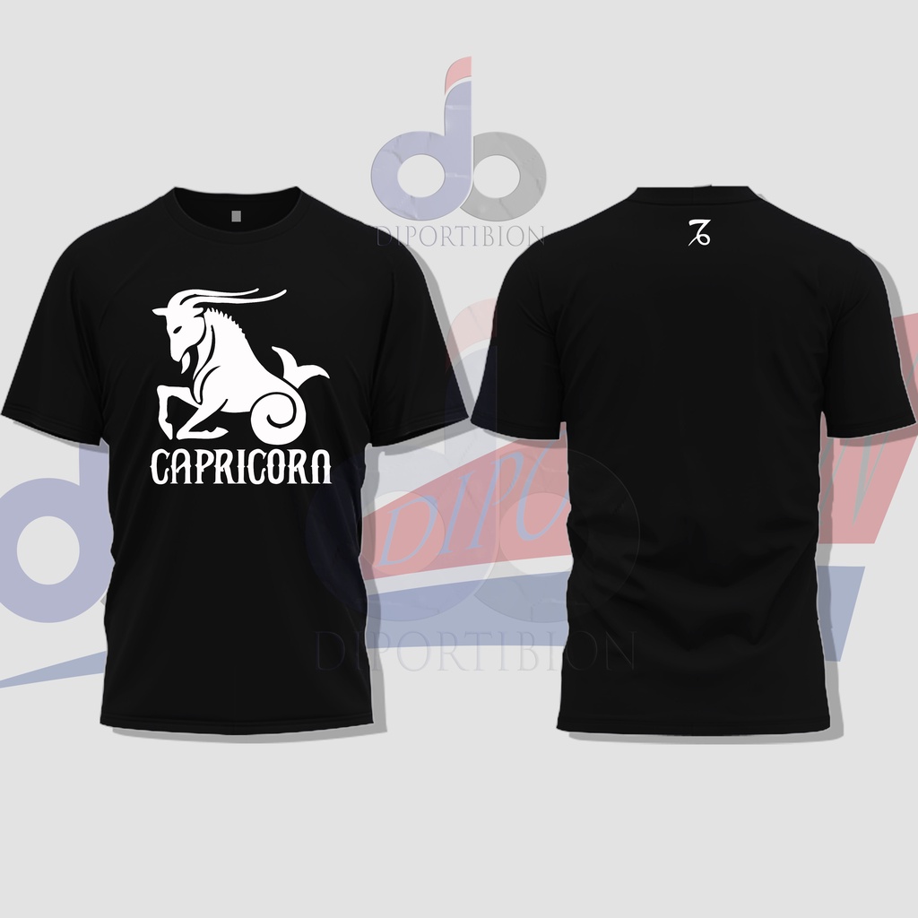 KAOS LOGO ZODIAK CAPRICORN / CAPRICORN ZODIAK T SHIRT / KAOS LENGAN PENDEK ZODIAK CAPRICORN