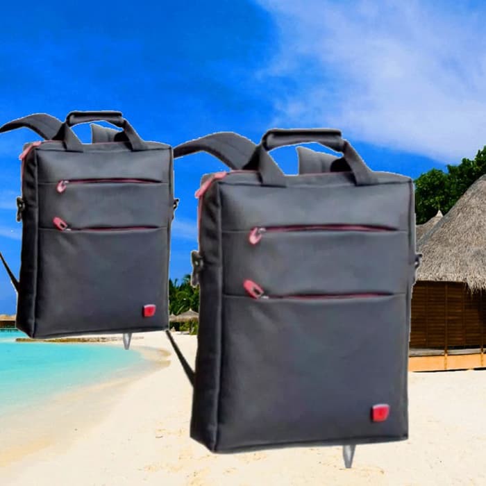 TAS 3 IN 1 ransel BAGUS HITAM GEMBLOK laptop pria wanita MURAH GROSIR