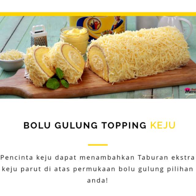 

Bolu Meranti Toping Keju-Nenas