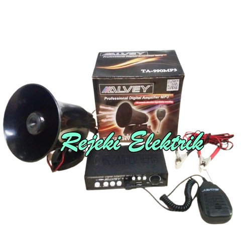 Megaphone Amplifier ALVEY TA-990MP3 - Recording Sirene Multifungsi Music Mp3 Player
