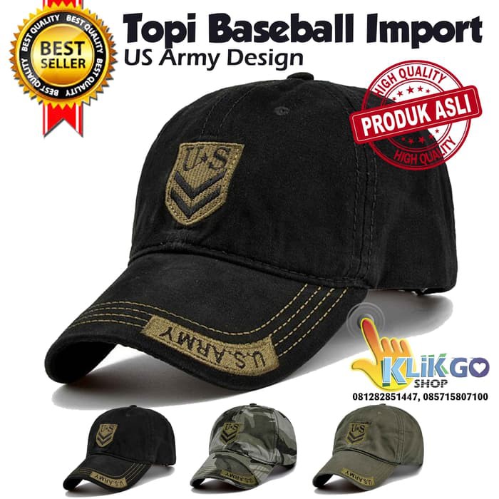 MURAH TOPI BASEBALL IMPORT US ARMY / SNAPBACK CAPS / TOPI DISTRO / TRUCKER