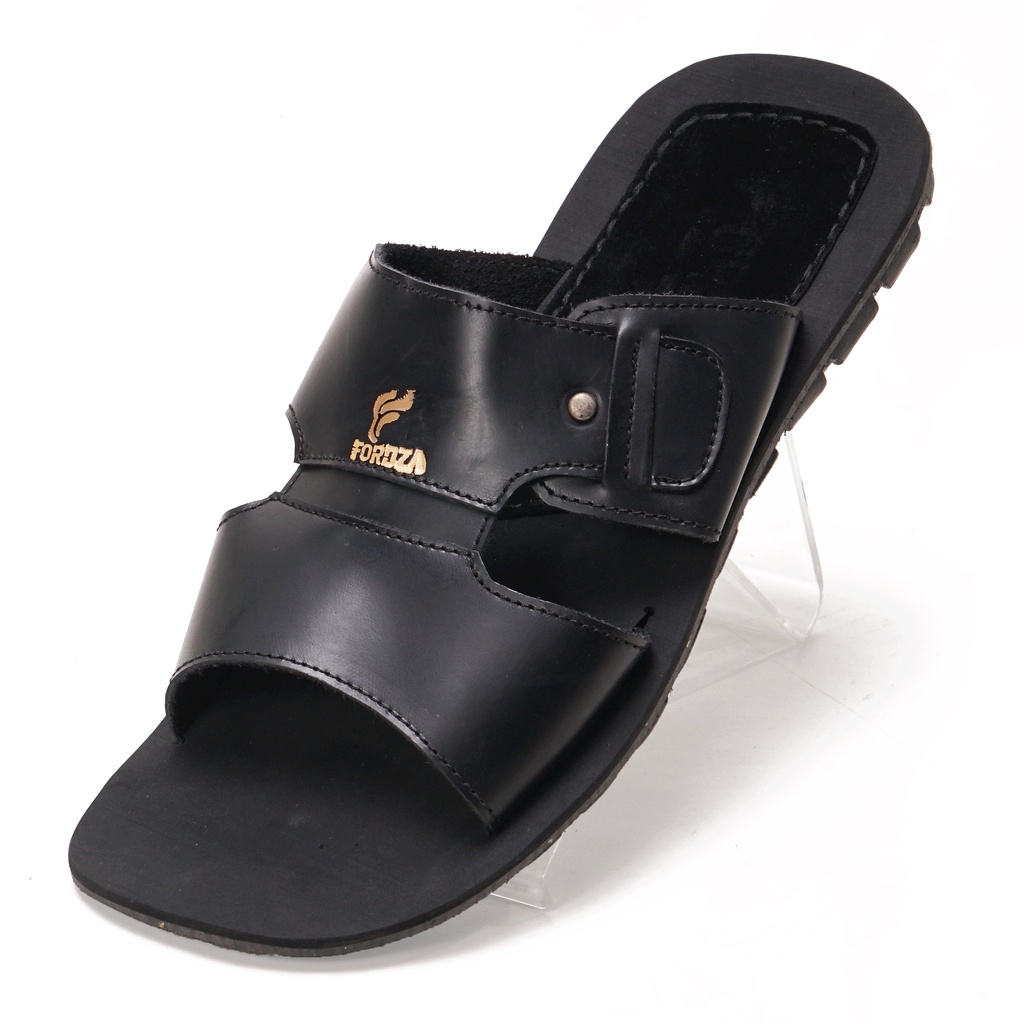 Sendal Slop Pria Casual Kulit Asli Sandal Kekinian Slide Fordza 5033