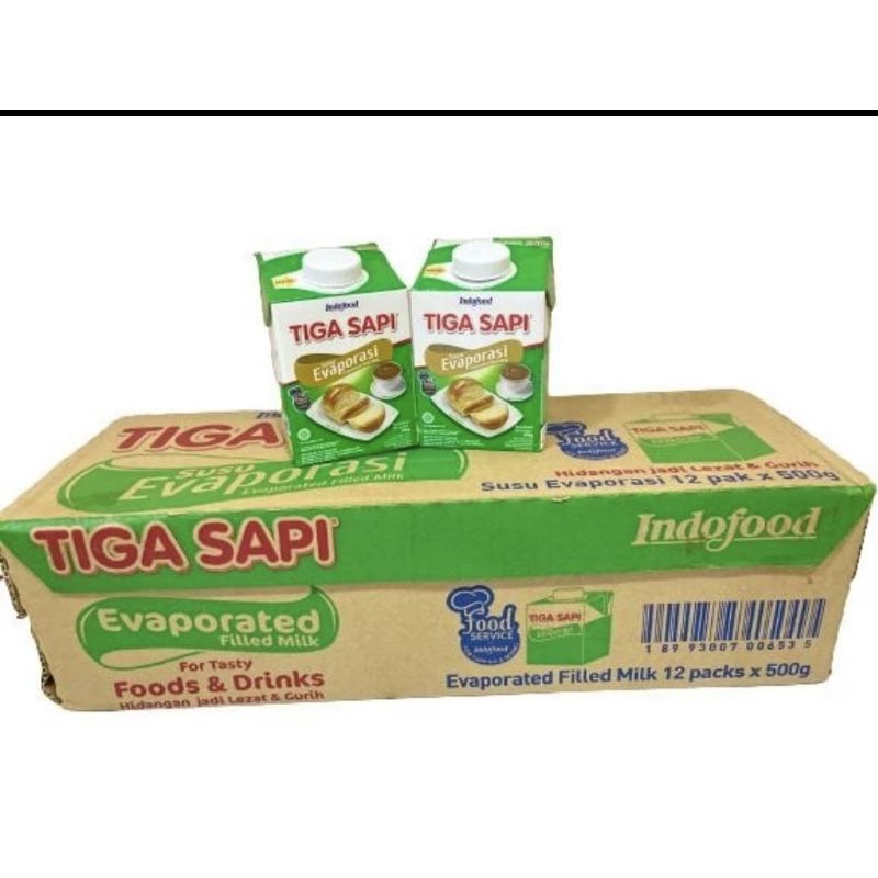 

INDOFOOD TIGA SAPI EVAPORASI 500ML X 12 = 1KARTON, CREAMER CAIR COCOK UNTUK SEGALA MAKANAN, MINUMAN DLL