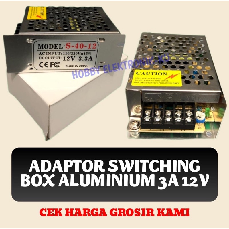 ADAPTOR SWITCHING BOX ALUMINIUM 3A 12V