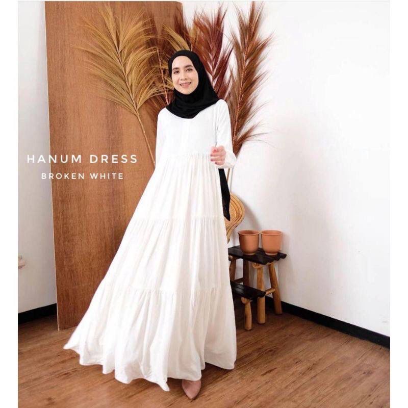 Hanum dress premium / dress polos / dress busui / gamis busui / dress rayon twill / dress hitam polos / BISACOD