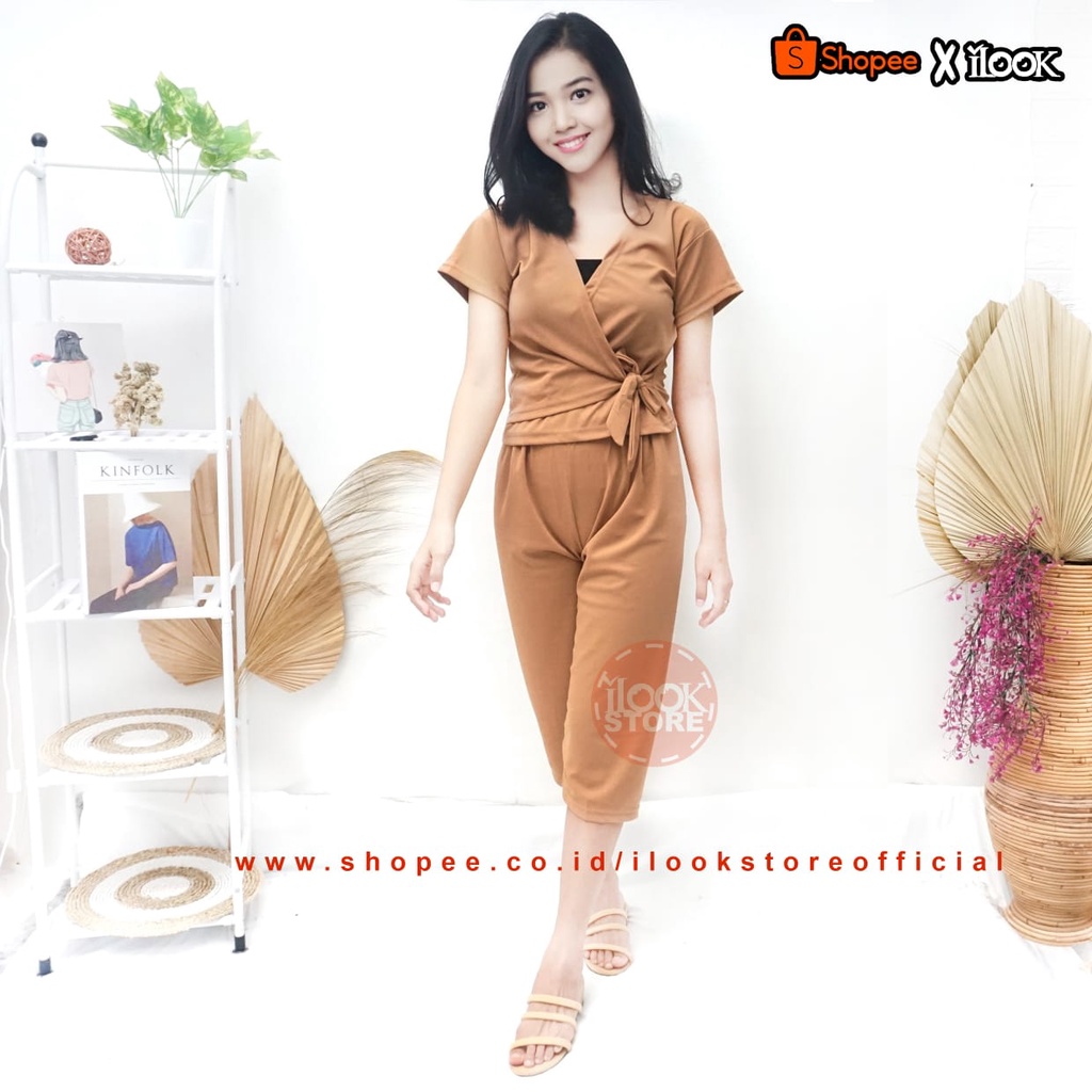 ilook | SETELAN AZKIA | SETELAN WANITA | matrerial creap dan spandex