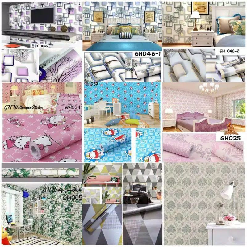 1KG Wallpaper dinding ruang tamu rumah kamar tidur uk 45cmx10m CY1016