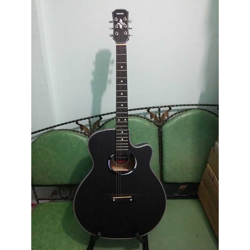 Gitar Akustik Yamaha Tipe APX-500 Warna Hitam Doff Trusrod Sunkay Senar String Murah Jakarta