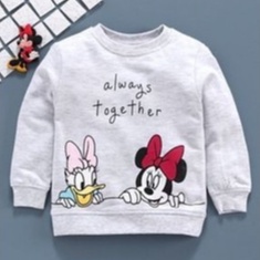 CREWNECK WANITA ANAK MICKEY &amp; DUCK ALWAYS TOGETHER - SWEATER ANAK LUCU KEKINIAN PREMIUM