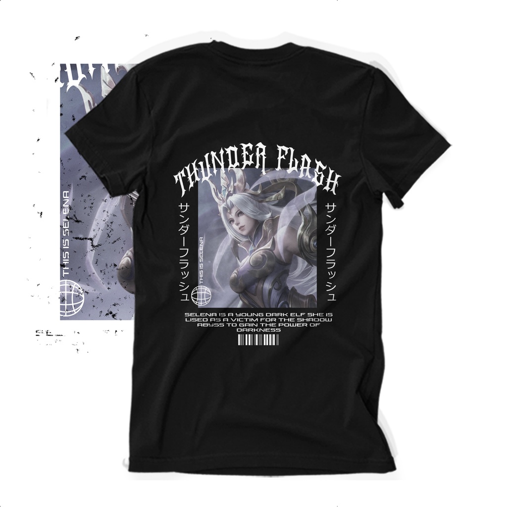 BISA COD Distro Kaos SELENA THUNDER FLASH 100 % Cotton Combed 30s Cewek Cowok Unisex Tees Terbaru Ke