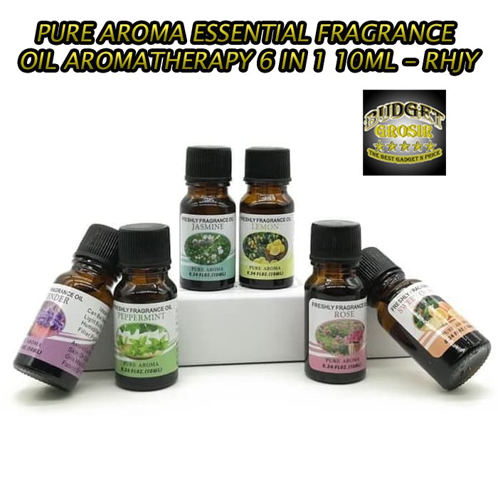 Pure Aroma Essential Fragrance Oil Aromatherapy 6 in 1 10ml - RHJY