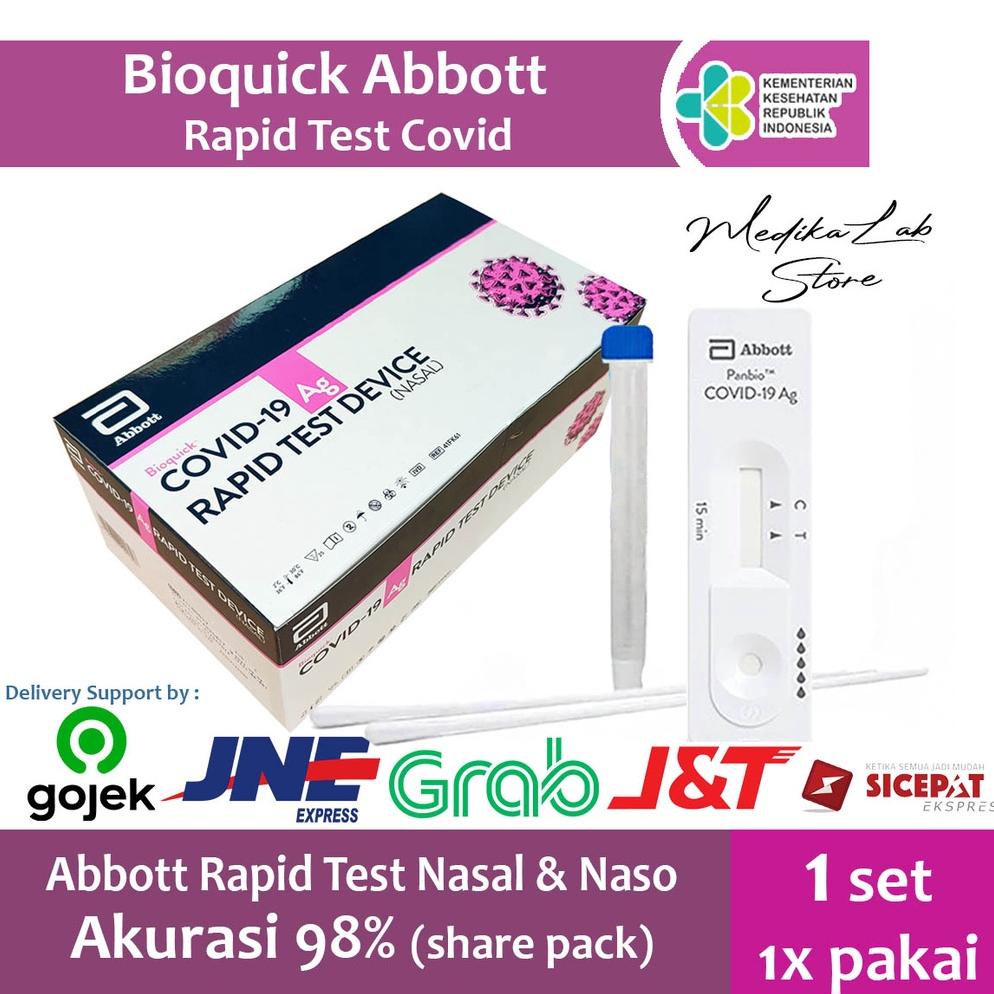 Antigen Rapid Test Abbott Bioquick Naso/Nasal 1 Pcs | Medikalab
